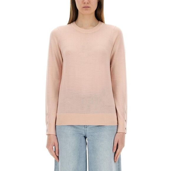MICHAEL MICHAEL KORS Women's Crew Neck Long Sleeve Knit Sweater with Cuff